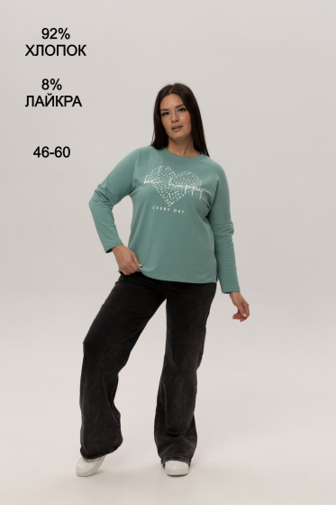 Футболка М-338 зеленый Вереск, швейное производство